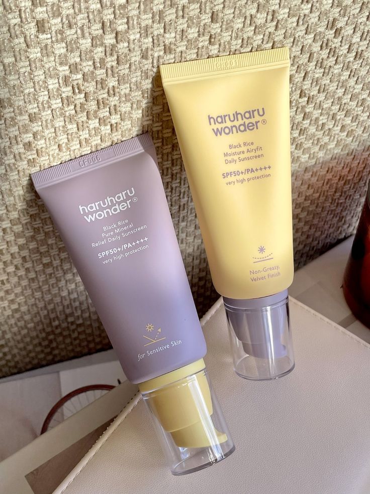 Haruharu WONDER - Black Rice Moisture Airyfit Daily Sunscreen and Black Rice Pure Mineral Relief Daily Sunscreen