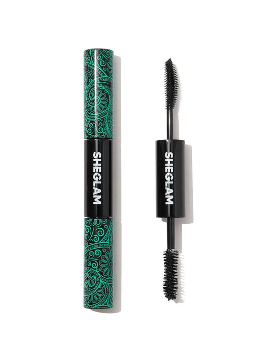 SHEGLAM Mascara tout-en-un volume et longueur 2 en 1, brosse volumisante imperméable à double extrémité