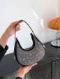 Sac de soirée en strass PU brillant pour femme